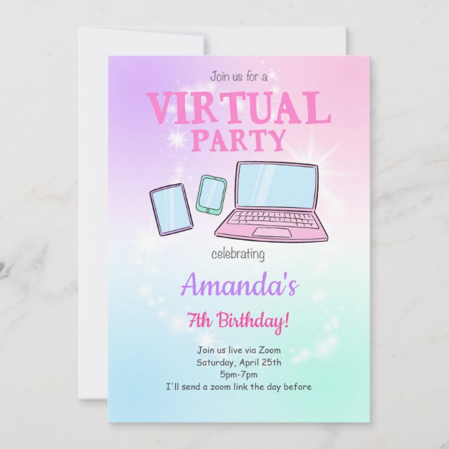 Virtual Party Invitation (Front)