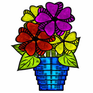 Virtual Potted Flowers Statuette