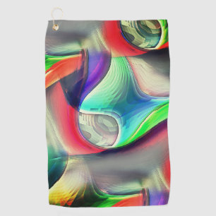 Virtual psychedelic metallic armor recycling       golf towel