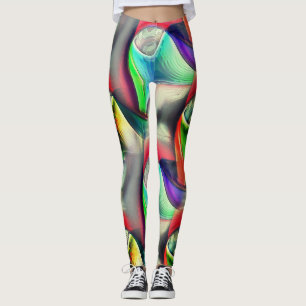 Virtual psychedelic metallic armor recycling       leggings