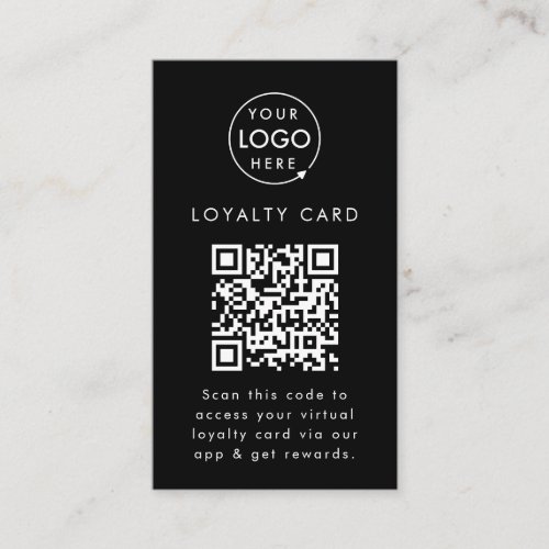 Virtual QR Code Reward Business Logo Digital Loyal Loyalty Card
