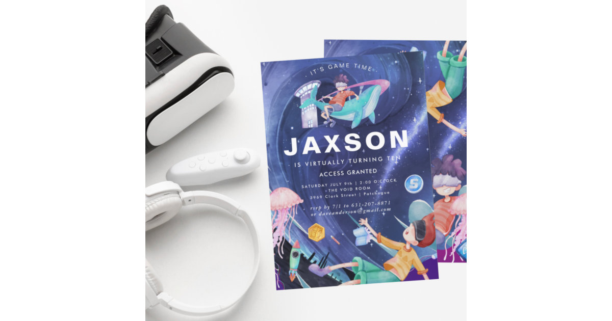 Virtual Reality Birthday Party Invitation Zazzle