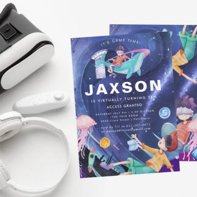 Virtual Reality Birthday Party Invitation Zazzle