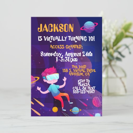 Virtual Reality Birthday Party Invitation Zazzle