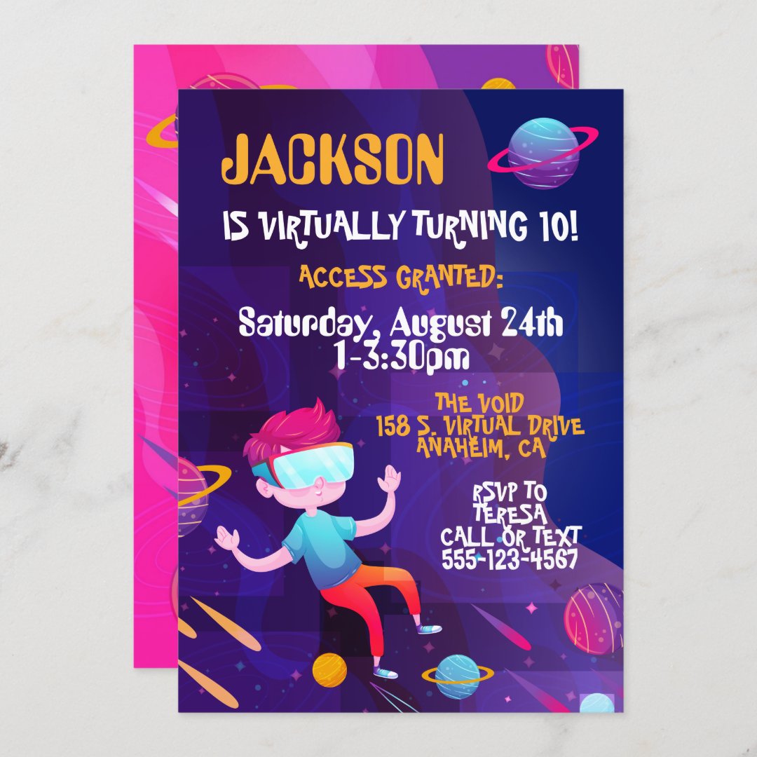 Virtual Reality Birthday Party Invitation Zazzle