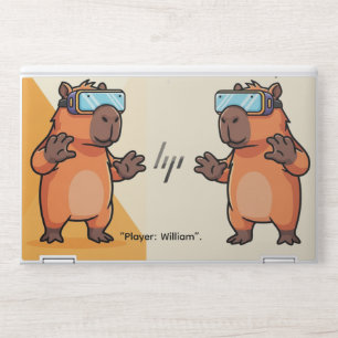 "Virtual Reality Capybara Gamer" HP Laptop Skin