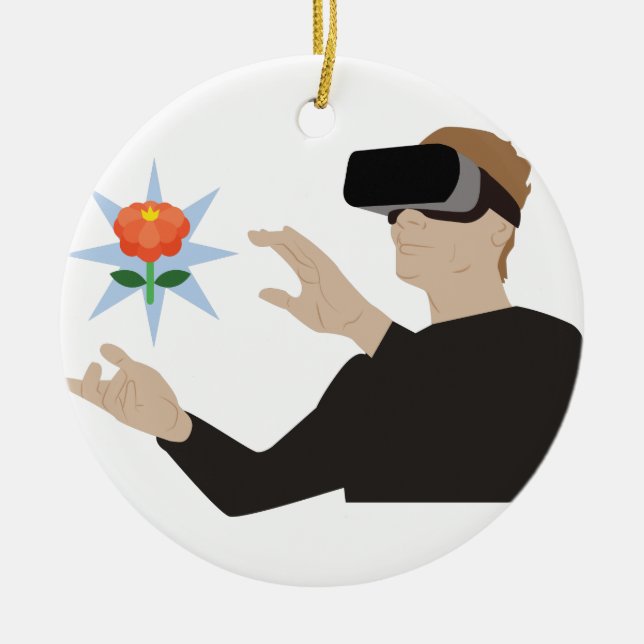 Virtual Reality Ceramic Ornament (Front)