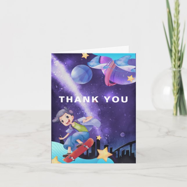 Virtual Reality | Gaming Birthday Thank You Card (Front)