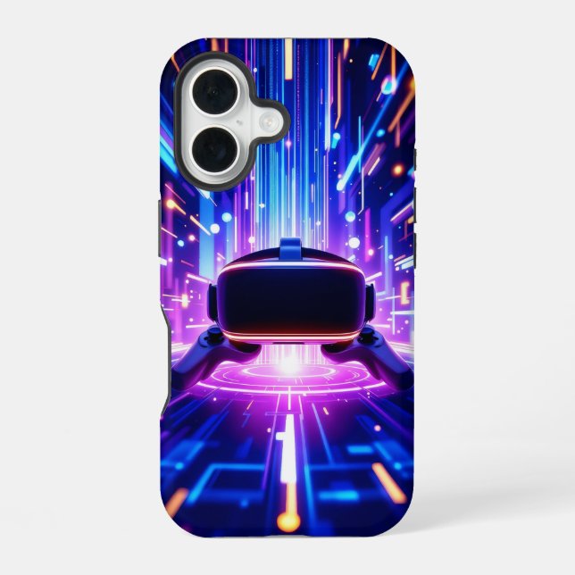 Virtual reality gaming environment floating  iphone case (Back)