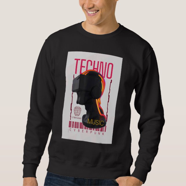 Virtual Reality Gaming Techno Cyberpunk Music Sweatshirt (Front)