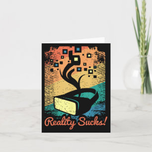 Virtual Reality Graphic Retro Distressed Art For A Card