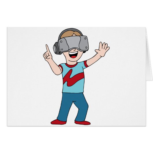 Virtual Reality Video Gamer Cards (Front Horizontal)