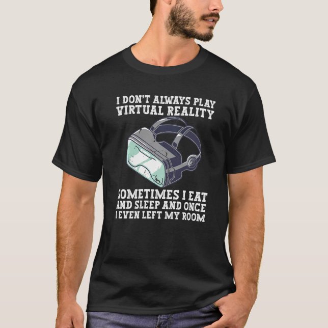 Virtual Reality Vr Headset Athlete Gaming Forced T T-Shirt (Front)