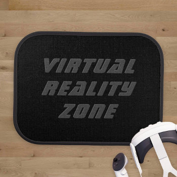 Virtual Reality Zone Black Gamer Floor Mat Set by RandomLife at Zazzle