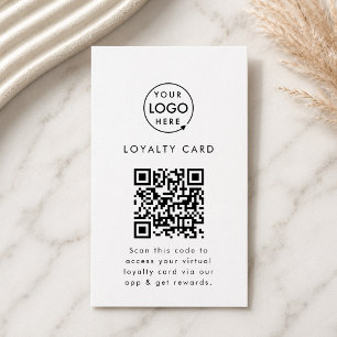 Virtual Reward App QR Code Business Logo Digital Loyalty Card
