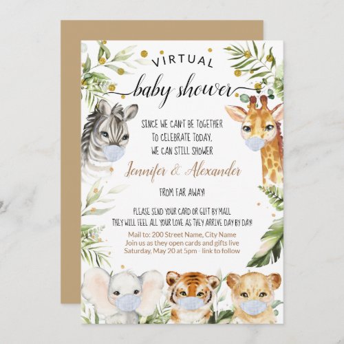 Virtual Safari Baby Shower Invitation