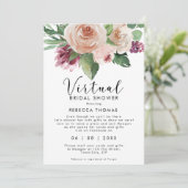virtual shower by mail floral bridal shower invitation (Standing Front)