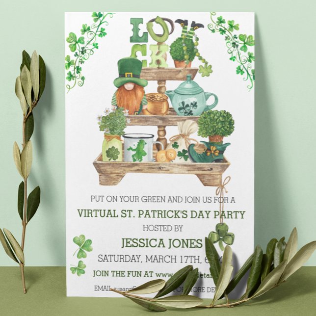 Virtual St. Patrick's Day Celebration Party  Invitation (Creator Uploaded)