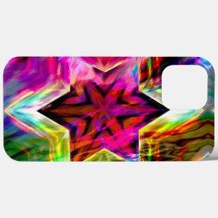Virtual star with borders in colorful neon tones iPhone 13 pro max case