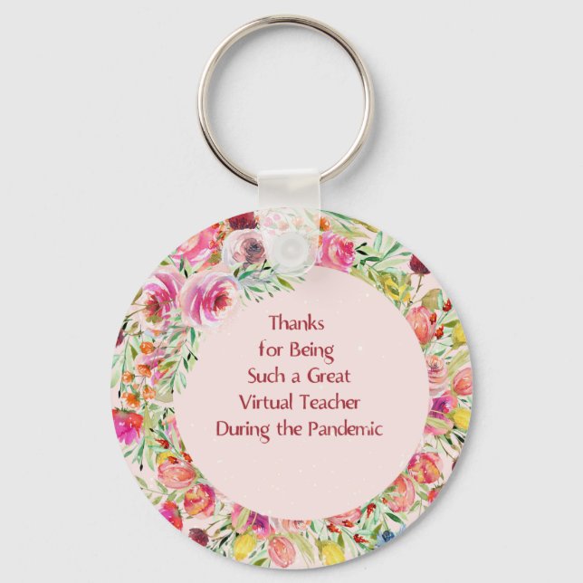 Virtual Teacher Keychain Gift (Front)