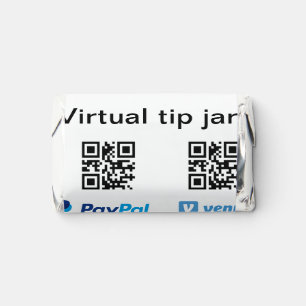 Virtual tip jar q r code money donation PayPal ven Hershey's Miniatures