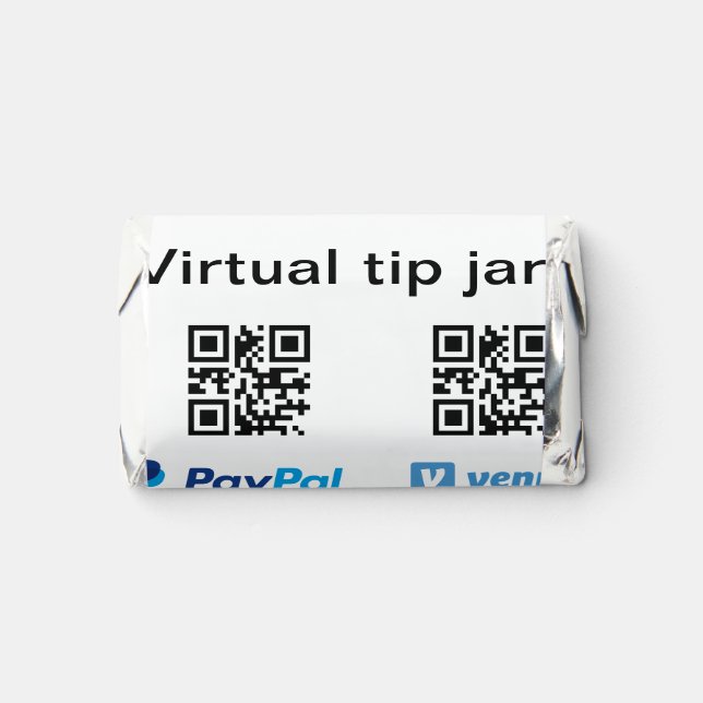 Virtual tip jar q r code money donation PayPal ven Hershey's Miniatures (Front)