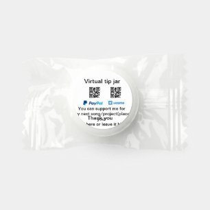 Virtual tip jar q r code money donation PayPal ven Life Saver® Mints