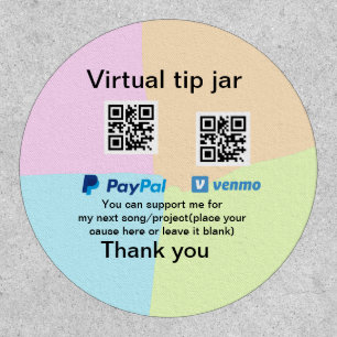Virtual tip jar q r code money donation PayPal ven Patch