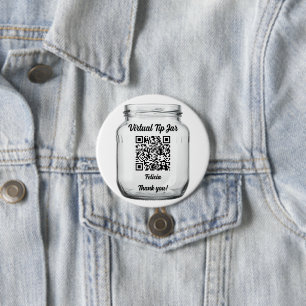 Virtual Tip Jar, Scan to Tip Glass Jar Button