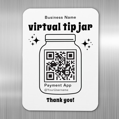 Virtual Tip Jar with QR Code Magnet