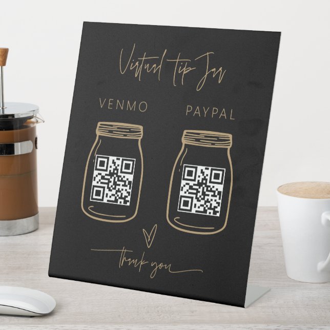 Virtual Tips Sign Cash Small Business Money G400 (In SItu)