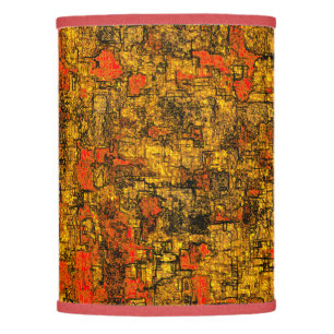 Virtual tree bark, with shades of living coral lamp shade