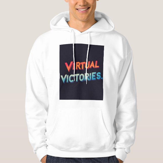 Virtual Victories T-Shirt Design Hoodie (Front)