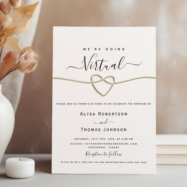 Virtual Wedding Ceremony Invitation