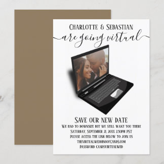 Virtual Wedding Save The Date Photo