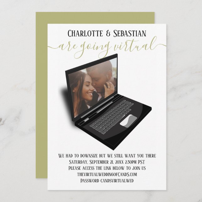 Virtual Wedding Save The Date Photo (Front/Back)
