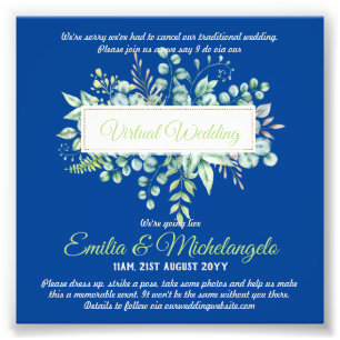 Virtual Wedding Video Chat Live Streaming Invites Photo Print