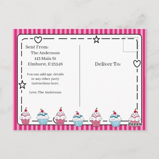 Virtual Whimscial Birthday Party Invitation Postcard | Zazzle