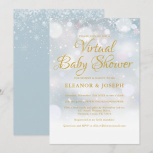 Virtual Winter Baby Shower Sprinkle Invitation
