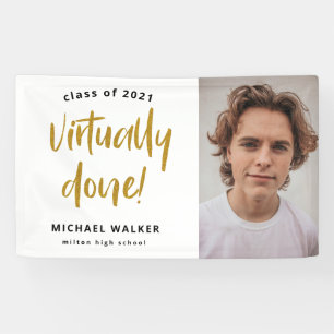 virtually done graduation announcement  banner