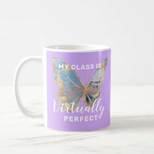 Virtually Perfect Personalized Teacher Gift Purple Coffee Mug