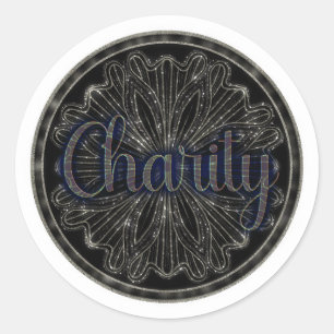 Virtue Charity Mandala Classic Round Sticker