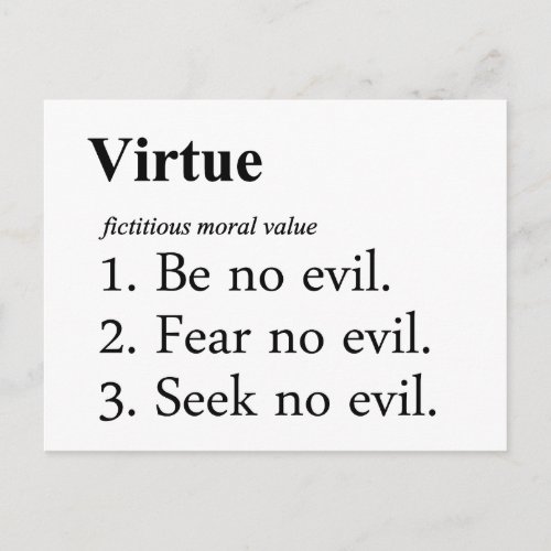 Virtue Definition Postcard
