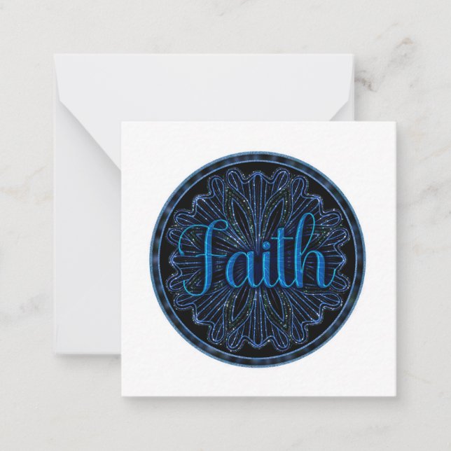 Virtue Faith Mandala Note Card (Front)