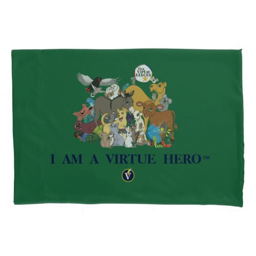 VIRTUE HEROES Characters Pillow Case _ Green