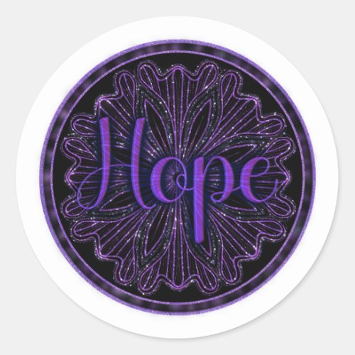 Virtue Hope Mandala Classic Round Sticker