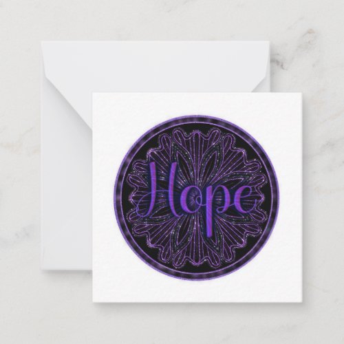 Virtue Hope Mandala Note Card