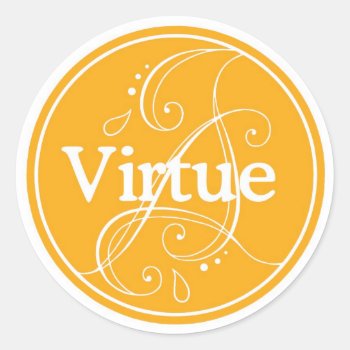 Virtue Sticker by greenjellocarrots at Zazzle