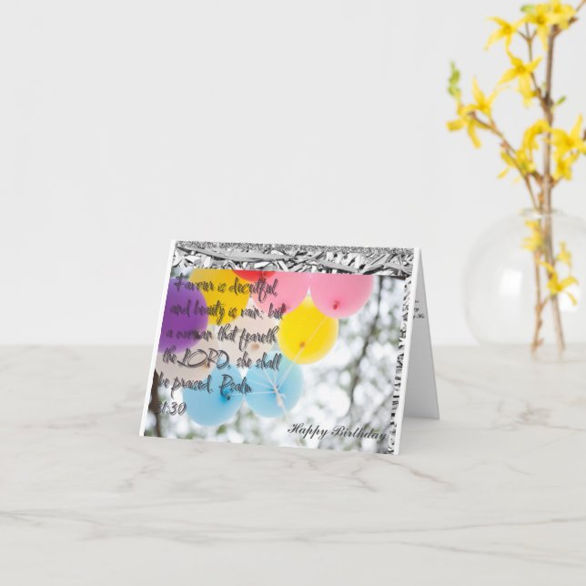 Virtuous Woman Birthday Greetings Card (Yellow Flower)