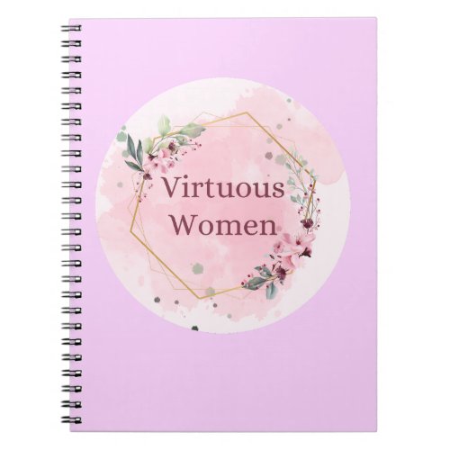 Virtuous Women Scripture with Watercolor Flowers Notebook